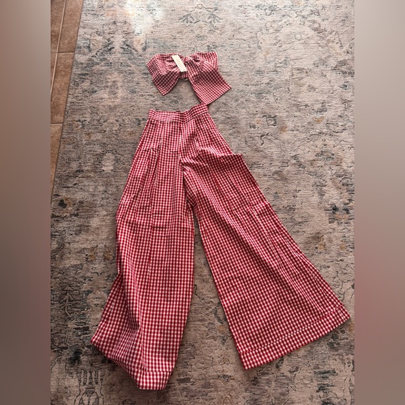BNWT PETERSYN Red Gingham Two-Piece Set Size XS - Picture 5 of 7